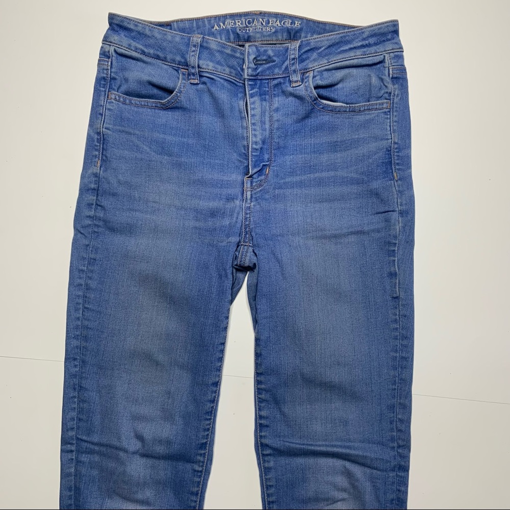 American Eagle Women’s Blue Hi-Rise Jegging Jeans